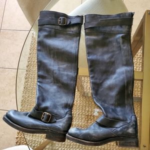 Jeffrey Campell over knee black leather boots 9